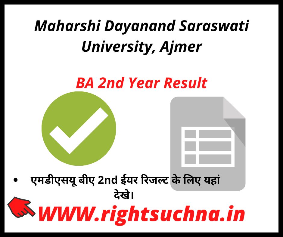 MDSU BA 2nd Year Result 2023 