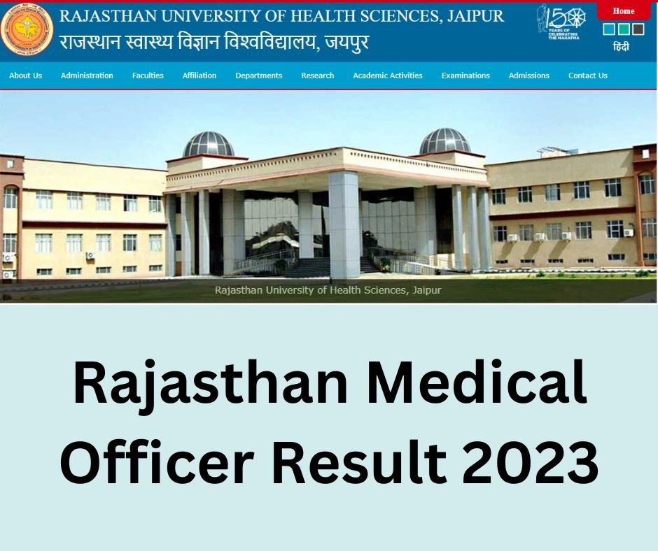 Rajasthan Medical Officer Result 2023