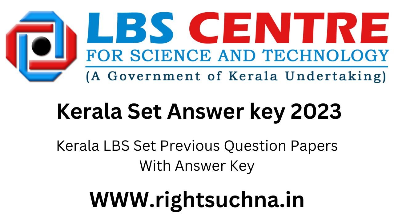 Kerala Set Answer key 2023