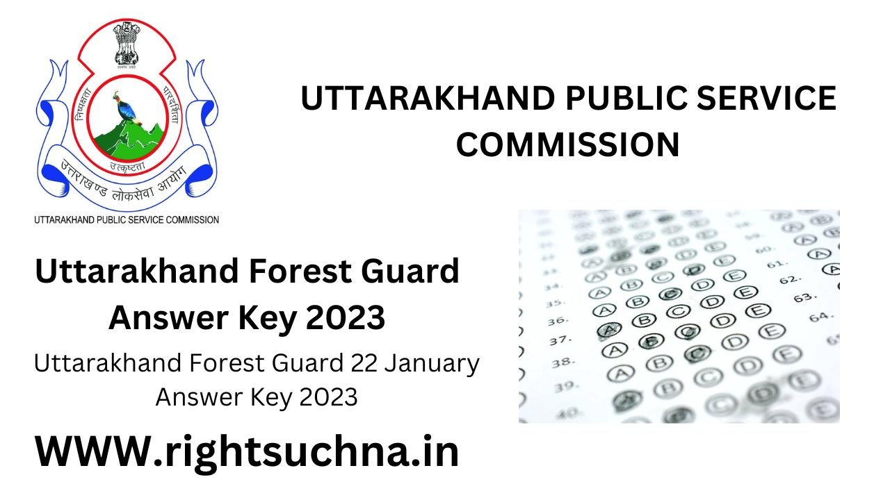 Uttarakhand Forest Guard Answer Key 2023