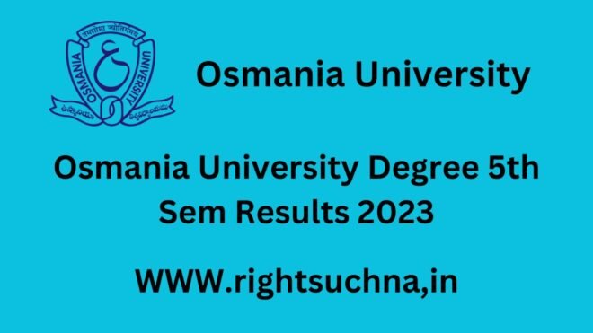 OU Degree 5th Sem Results 2023