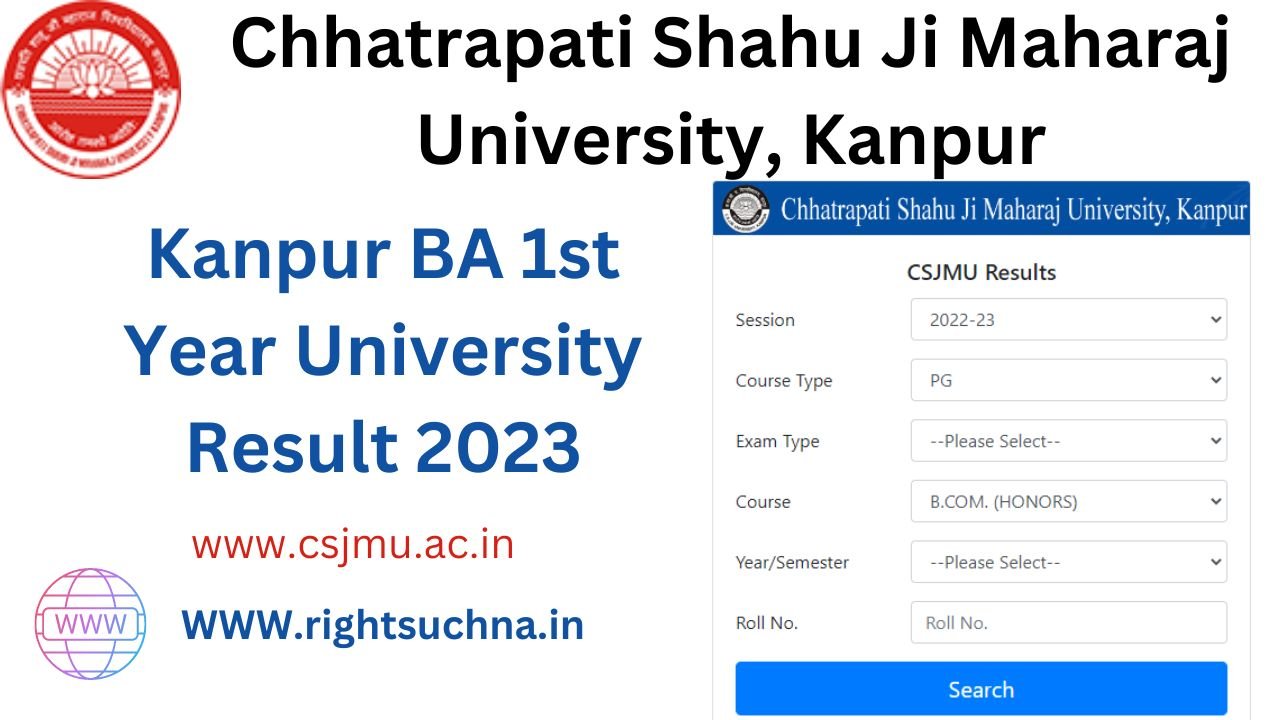 CSJMU BA 1st Year Result 2023