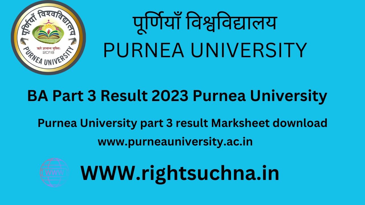 BA Part 3 Result 2023 Purnea University