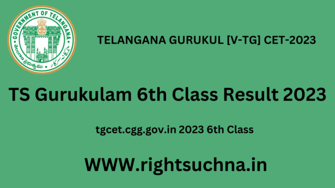 TS Gurukulam 6th Class Result 2023