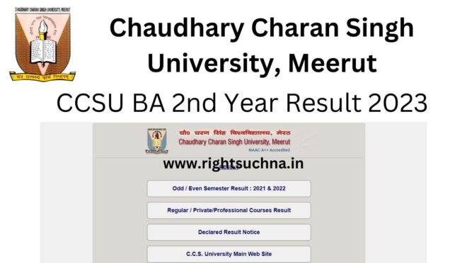 CCSU BA 2nd Year Result 2023