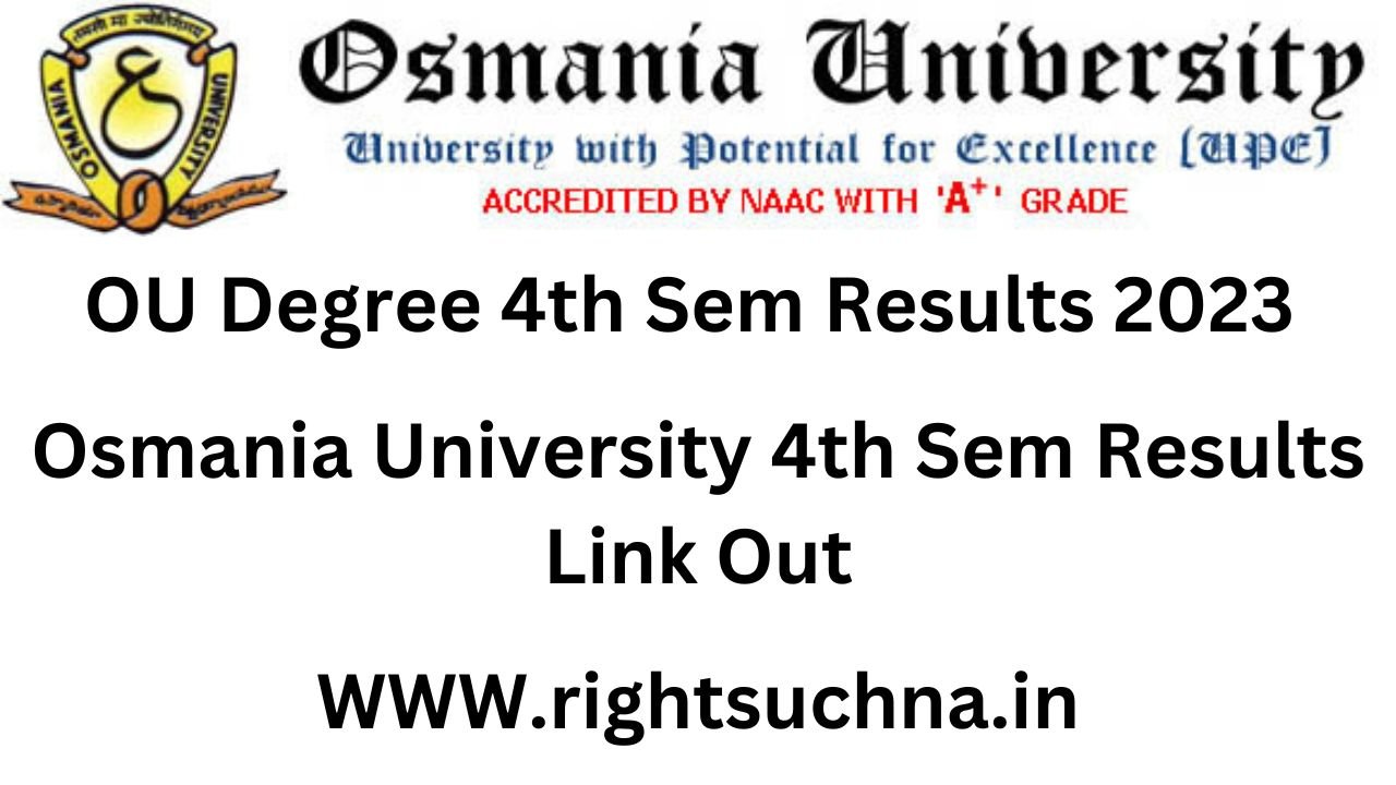 Osmania University 4th Sem Results 2023