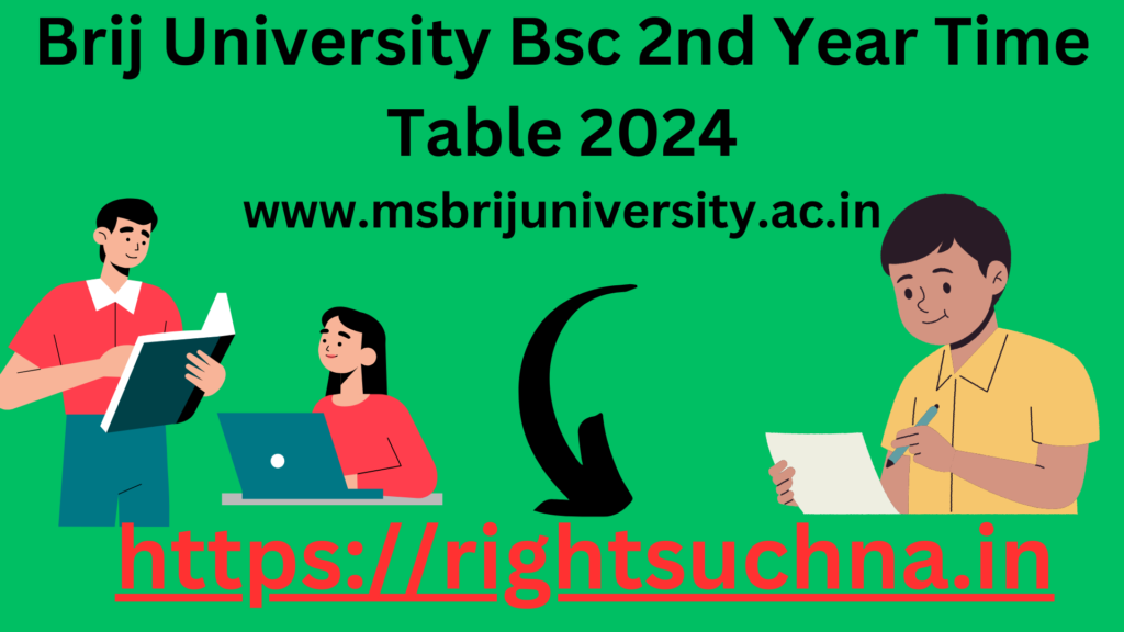 Brij University Bsc 2nd Year Time Table 2024