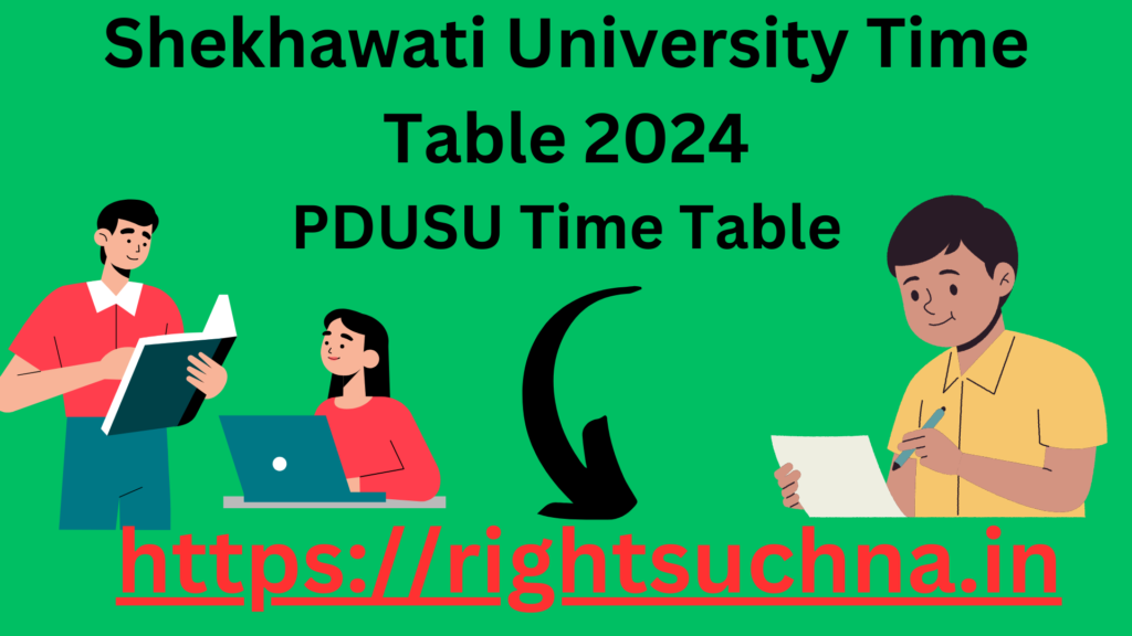 Shekhawati University Time Table 2024