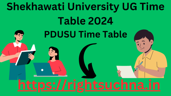 Shekhawati University UG Time Table 2024