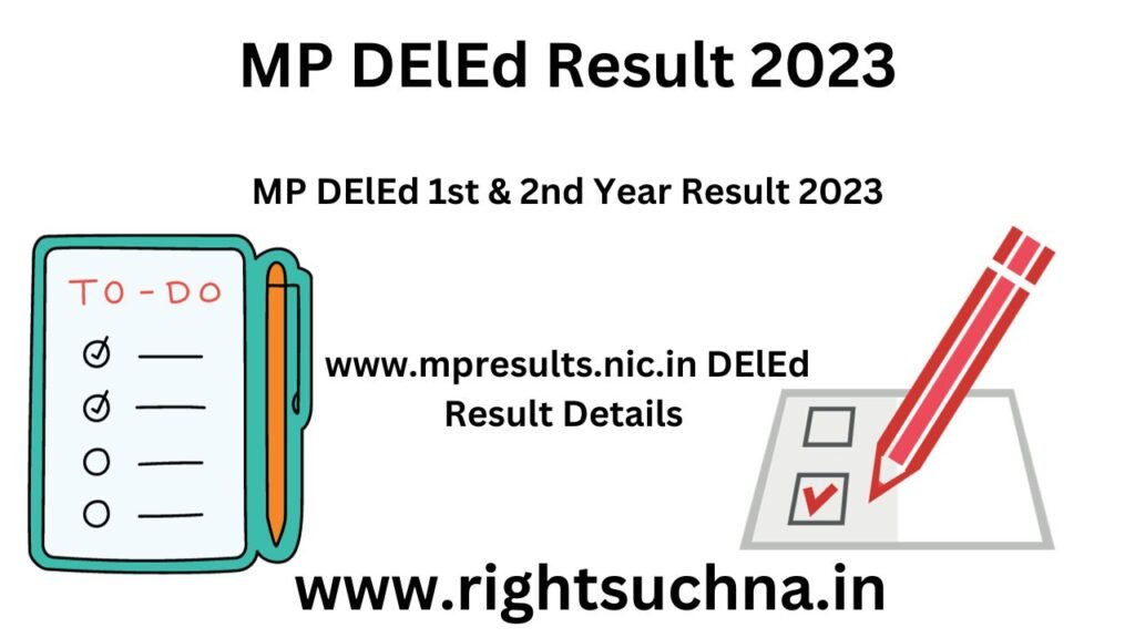 MP DElEd Result 2023, 1st & 2nd Year, Check @mpresults.nic.in