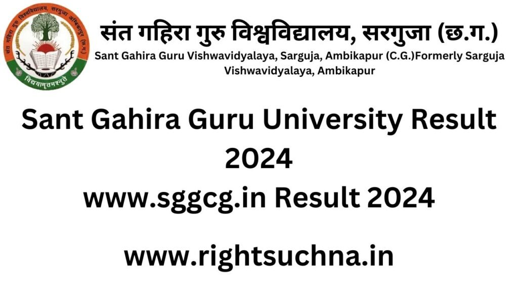 Sant Gahira Guru University Result 2024