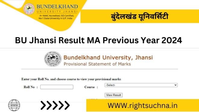 BU Jhansi Result MA Previous Year 2024