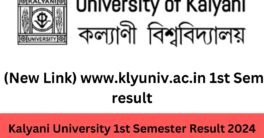 Kalyani University 1st Semester Result 2024 (New Link) www.klyuniv.ac.in 1st Sem result