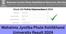 Mahatma Jyotiba Phule Rohilkhand University Result 2024 - Check UG PG P.hd Diploma Result 2024