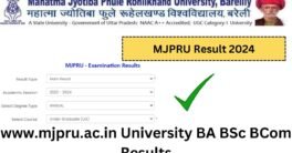 MJPRU Result 2024 | www.mjpru.ac.in University BA BSc BCom Results