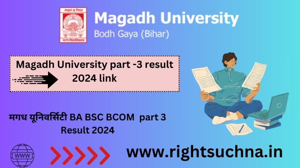 Magadh University Part 3 Result 2024