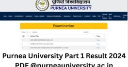 Purnea University Part 1 Result 2024 Link BA, BSc at www.purneauniversity.ac.in