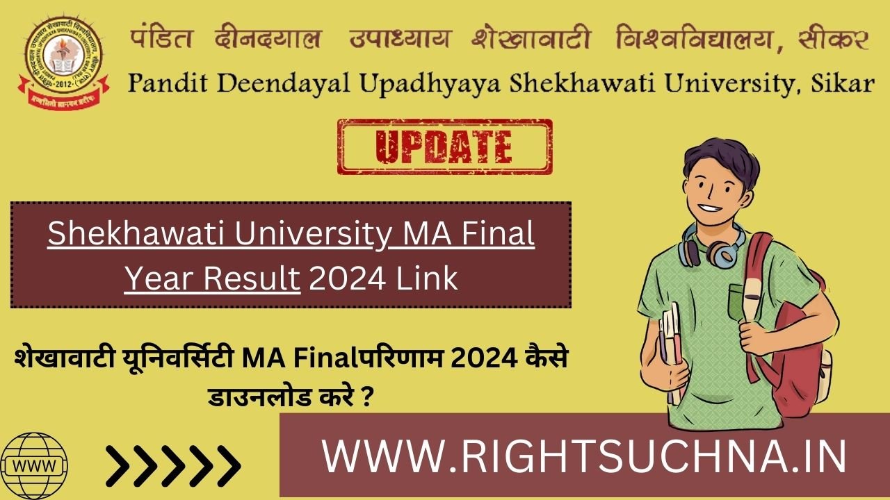 Shekhawati University MA result 2024 Link