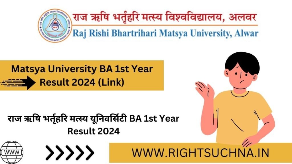 Matsya University BA 1st Year Result 2024 