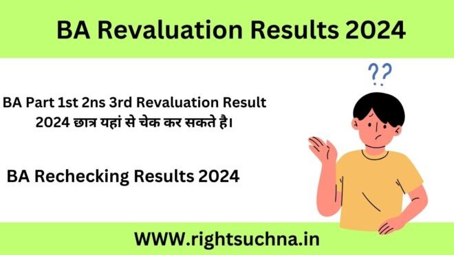 BA 1st 2nd 3rd Year Rechecking Result 2024