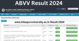 ABVV Result 2024 | www.bilaspuruniversity.ac.in Result 2024