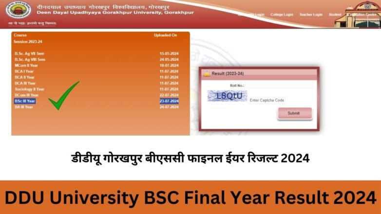 DDU University BSC Final Year Result 2024 | डीडीयू गोरखपुर बीएससी फाइनल ईयर रिजल्ट 2024