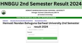 HNBGU 2nd Semester Result 2024 - Hemvati Nandan Bahuguna Garhwal University 2nd Semester result 2024