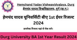 Durg University BA 1st Year Result 2024 | हेमचंद यादव यूनिवर्सिटी बीए 1st ईयर रिजल्ट 2024