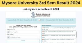 Mysore University 3rd Sem Result 2024 | uni-mysore.ac.in Result 2024