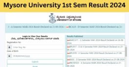 Mysore University 1st Sem Result 2024