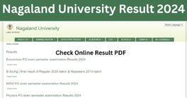 Nagaland University Result 2024 | www.nagalanduniversity.ac.in Result 2024