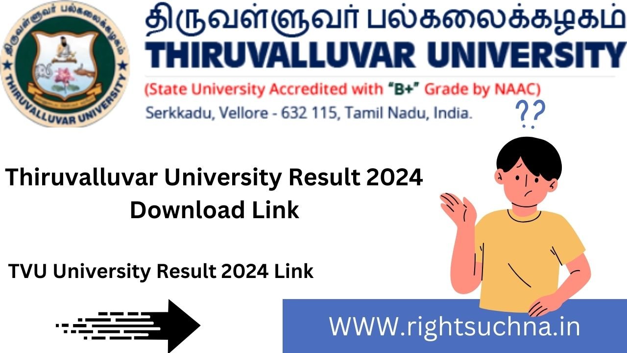 Thiruvalluvar University Result 2024