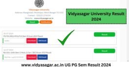 Vidyasagar University Result 2024 | www.vidyasagar.ac.in UG PG Sem Result 2024