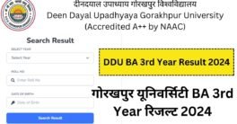 DDU BA 3rd Year Result 2024 (Link Out) गोरखपुर यूनिवर्सिटी BA 3rd Year रिजल्ट 2024