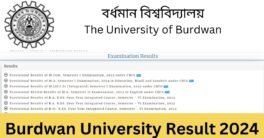 Burdwan University Result 2024 (Link) buruniv.ac.in 1st 2nd 3rd Year Result