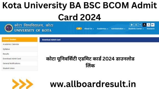 UOK Admit Card 2024