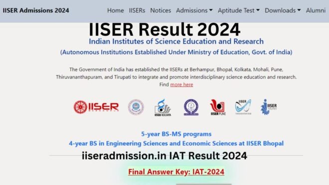 IISER Result 2024 (DATE & LINK) iiseradmission.in IAT Result 2024